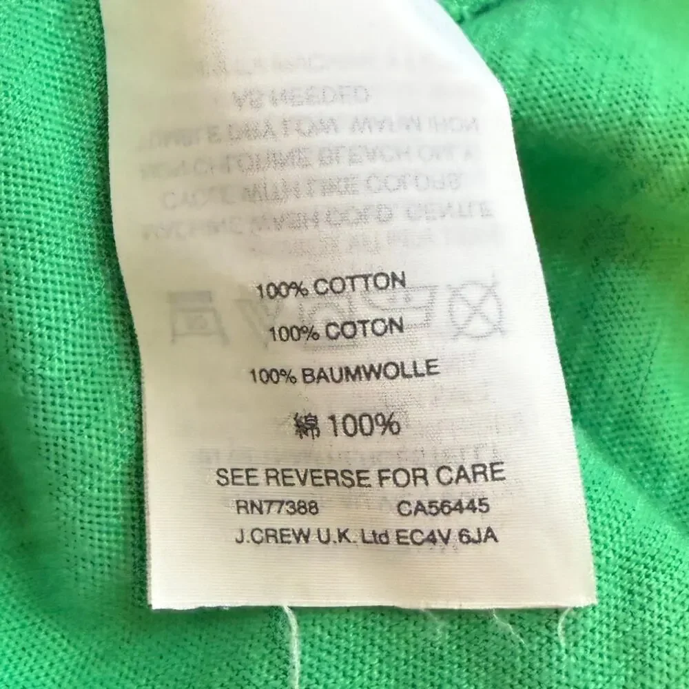 J. Crew Vintage Cotton Baby Tee Crew Neckline T Shirt Bundle Green Black Medium
